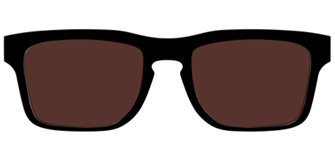 The Black with Brown Golf Lens
