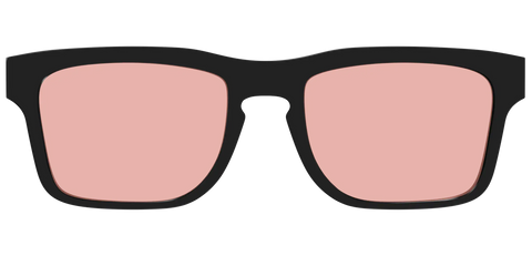 The Black With Coral Pink Lens