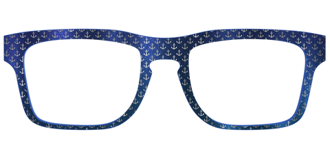 The Blue Shimmer with Silver Foil Anchors