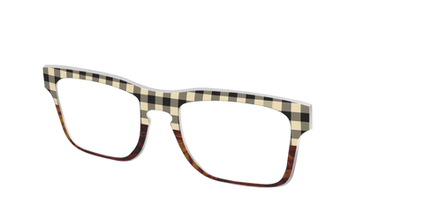 The Ivory Plaid Wood Split