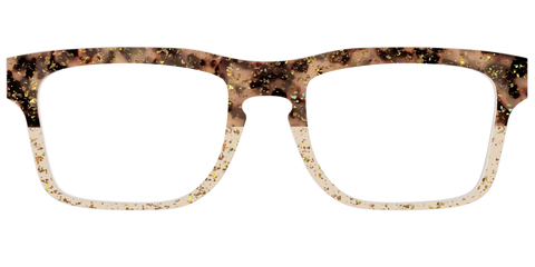 The Khaki Tortoise Crystal Split with Gold Flakes