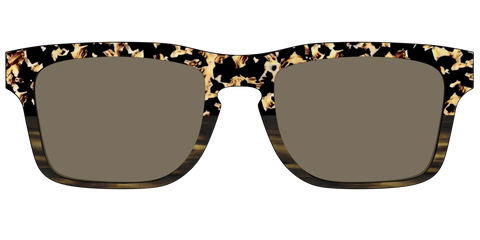 The Polarized Caramel Tortoise Horn Split Sun Top