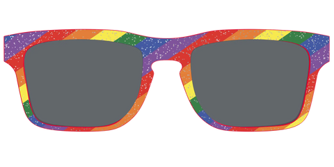 The Polarized Traditional Pride Flag Glitter Sun Top