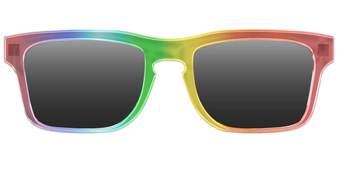 The Polarized Rainbow Gradient Sun Top