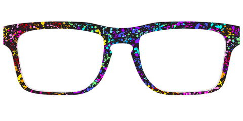The Rainbow Splatter Black