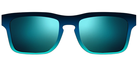 The Polarized Royal Blue to Seafoam Gradient Sun Top