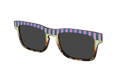 The Polarized Summer Stripes Tortoise Sun Top