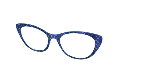 The Blue Shimmer with Silver Foil Anchors