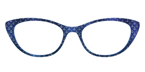 The Blue Shimmer with Silver Foil Anchors