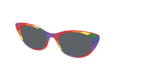 The Polarized Traditional Pride Flag Glitter Sun Top