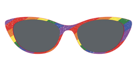 The Polarized Traditional Pride Flag Glitter Sun Top