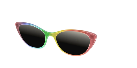 The Polarized Rainbow Gradient Sun Top