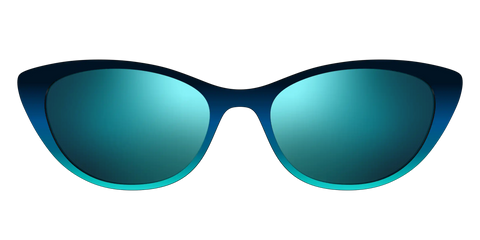 The Polarized Royal Blue to Seafoam Gradient Sun Top