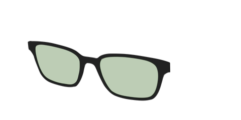 The Black With Sage Green Lens