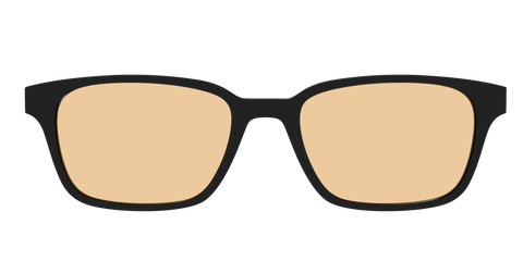 The Black With Umber Brown Lens