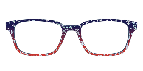The Navy to Scarlet Gradient with Star Glitter