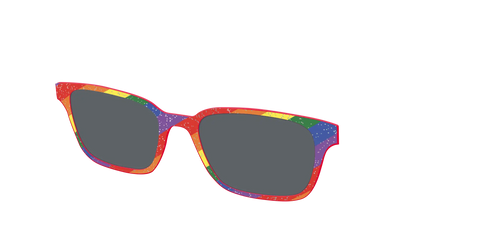 The Polarized Traditional Pride Flag Glitter Sun Top