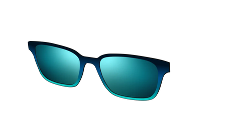 The Polarized Royal Blue to Seafoam Gradient Sun Top