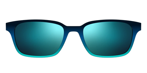 The Polarized Royal Blue to Seafoam Gradient Sun Top