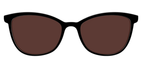 The Black with Brown Golf Lens