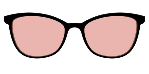 The Black With Coral Pink Lens