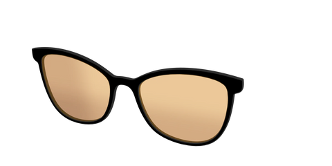 The Black With Umber Brown Lens