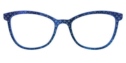The Blue Shimmer with Silver Foil Anchors