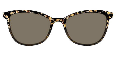 The Polarized Caramel Tortoise Horn Split Sun Top