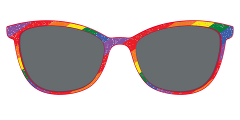 The Polarized Traditional Pride Flag Glitter Sun Top