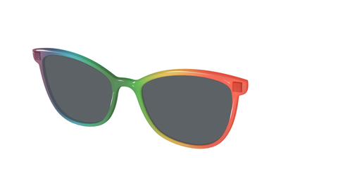 The Polarized Rainbow Gradient Sun Top
