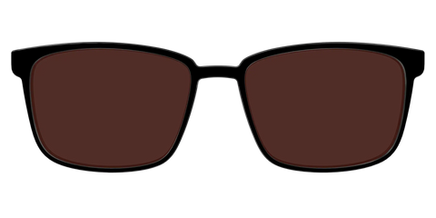 The Black with Brown Golf Lens