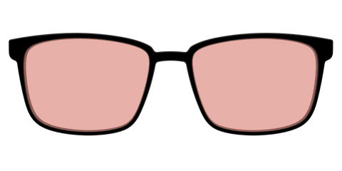 The Black With Coral Pink Lens