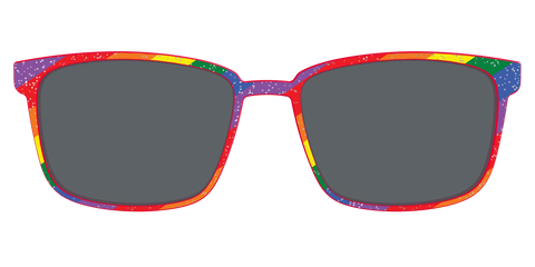 The Polarized Traditional Pride Flag Glitter Sun Top