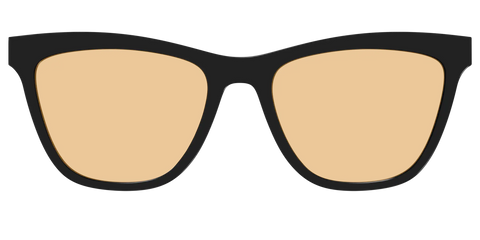 The Black With Umber Brown Lens