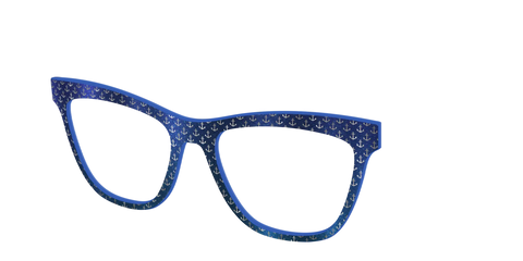 The Blue Shimmer with Silver Foil Anchors