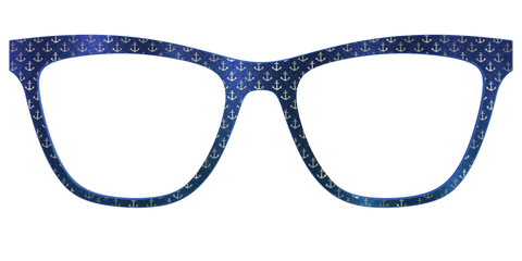 The Blue Shimmer with Silver Foil Anchors