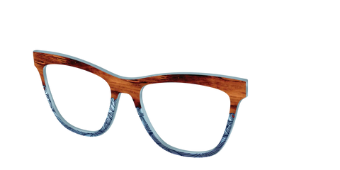 The Blue Wood Waves Crystal