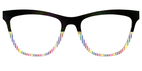 The Chic Pride Stripes Crystal with Gold Foil