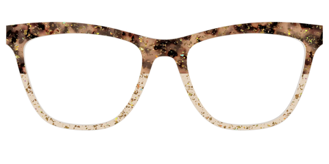 The Khaki Tortoise Crystal Split with Gold Flakes