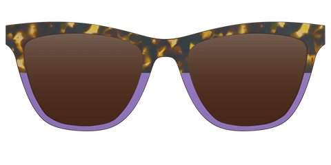 The Polarized Lavender Tortoise Split Sun Top