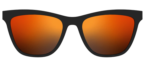 The Polarized Orange Reflective Sun Top