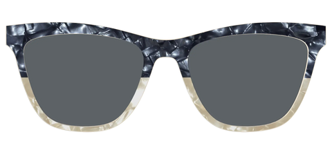 The Polarized Navy to Taupe Pearl Split Sun Top