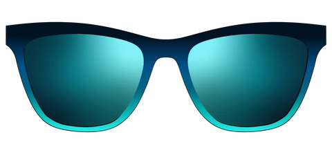 The Polarized Royal Blue to Seafoam Gradient Sun Top