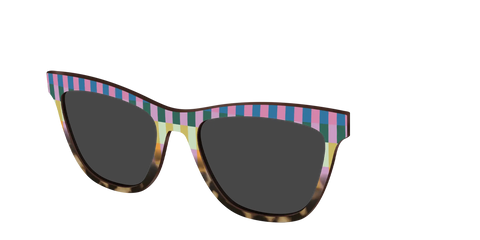 The Polarized Summer Stripes Tortoise Sun Top