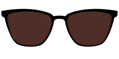 The Black with Brown Golf Lens