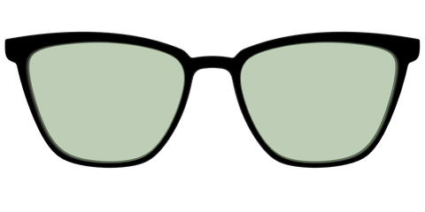 The Black With Sage Green Lens