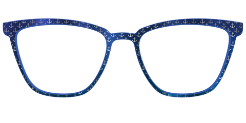 The Blue Shimmer with Silver Foil Anchors