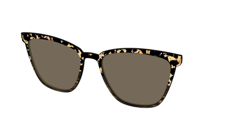 The Polarized Caramel Tortoise Horn Split Sun Top