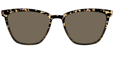 The Polarized Caramel Tortoise Horn Split Sun Top