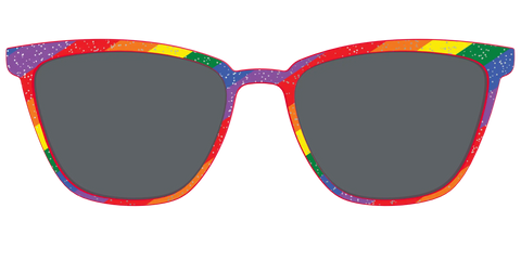 The Polarized Traditional Pride Flag Glitter Sun Top